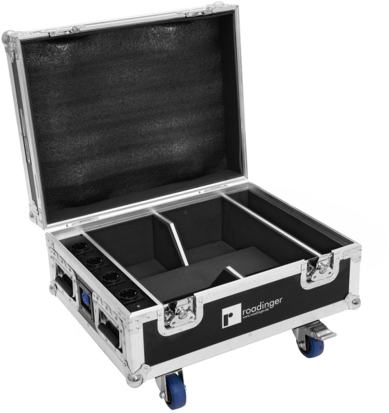 Roadinger Flightcase 4x AKKU IP UP-4 QuickDMX with charging function