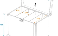 Flightcase PRO pentru 4 x spoturi SLS Roadinger Flightcase 4x SLS Size L