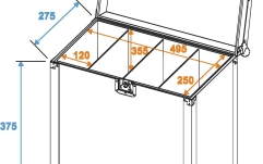 Flightcase PRO pentru 4 x spoturi SLS Roadinger Flightcase 4x SLS Size M