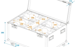 Flightcase PRO pentru 4 xEurolite LED TMH-X7 Roadinger Flightcase 4x LED TMH-X7 Moving head