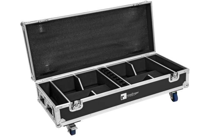 Flightcase PRO pentru 8 x AKKU cu functie de incarcare Roadinger Flightcase 8x AKKU IP UP-4 QuickDMX with charging function