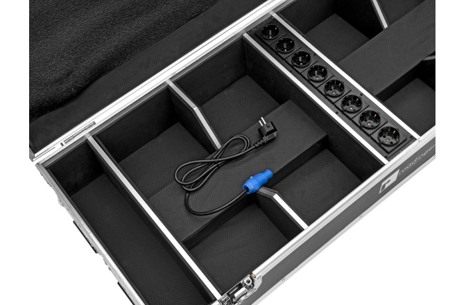 Flightcase PRO pentru 8 x AKKU cu functie de incarcare Roadinger Flightcase 8x AKKU IP UP-4 QuickDMX with charging function
