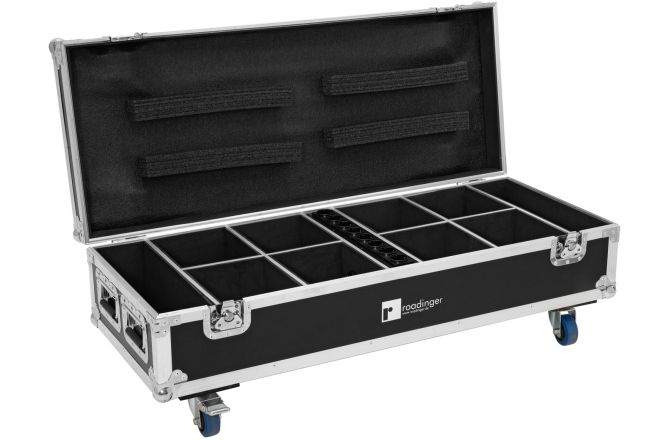 Flightcase PRO pentru 8 x AKKU UP-4, cu functie de incarcare Roadinger Flightcase 8x AKKU UP-4 QuickDMX with charging function