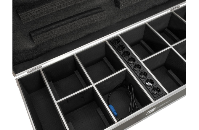Flightcase PRO pentru 8 x AKKU UP-4, cu functie de incarcare Roadinger Flightcase 8x AKKU UP-4 QuickDMX with charging function