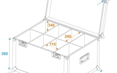 Flightcase PRO pentru 8 x spoturi SLS Roadinger Flightcase 8x SLS Size M
