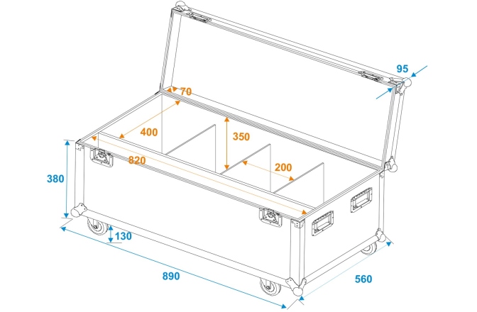 Flightcase Roadinger Flightcase 4x LED IP Atmo Blinder 9