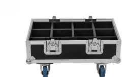 Flightcase  Roadinger Flightcase BAS-1 8x SILENT PAR 6 QCL FLOOR