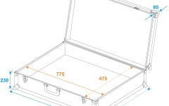Flightcase Roadinger Universal Case Tour Pro 82x32x52 black