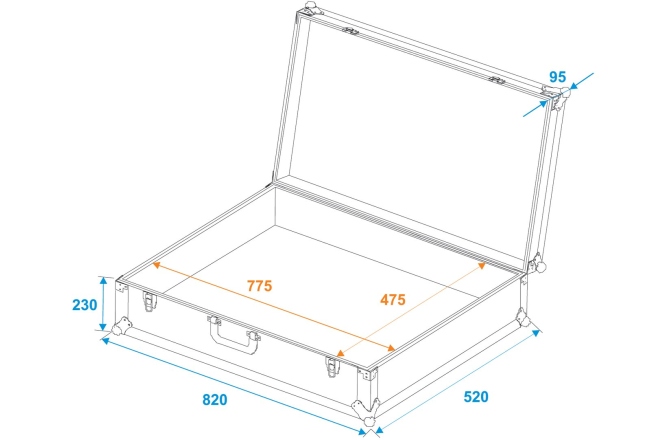 Flightcase Roadinger Universal Case Tour Pro 82x32x52 black