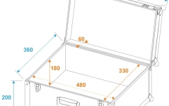 Flightcase Tour Pro Roadinger Universal Case Tour 52x36x29cm black