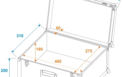Flightcase Tour Pro Roadinger Universal Case Tour Pro 52x29x32 black