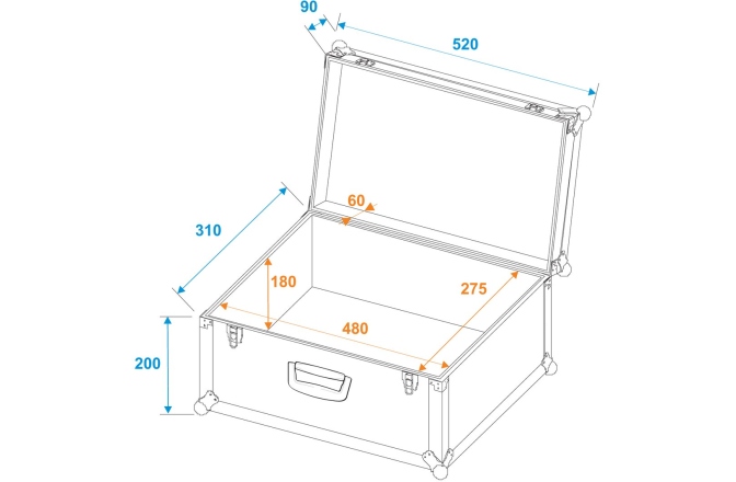 Flightcase Tour Pro Roadinger Universal Case Tour Pro 52x29x32 black