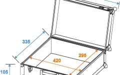 Flightcase universal, albastru Roadinger Universal Case FOAM, blue