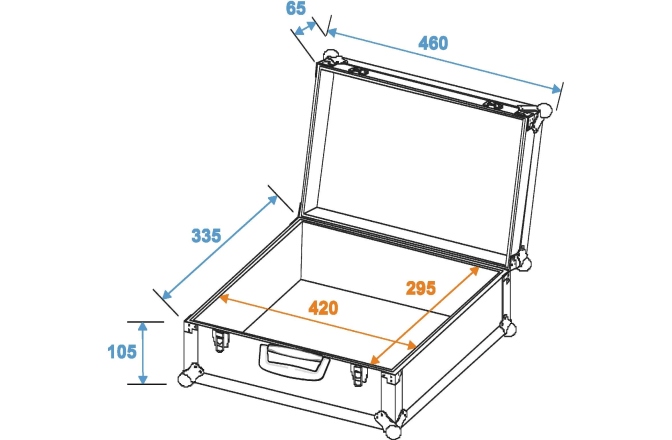 Flightcase universal, albastru Roadinger Universal Case FOAM, blue