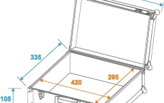 Flightcase universal Roadinger Universal Case FOAM, alu