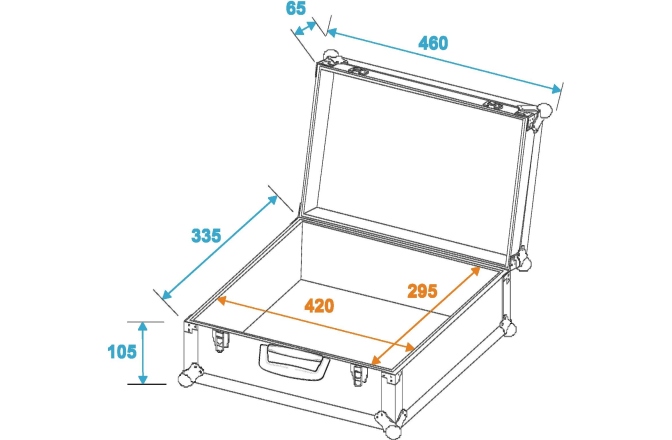 Flightcase universal Roadinger Universal Case FOAM, alu