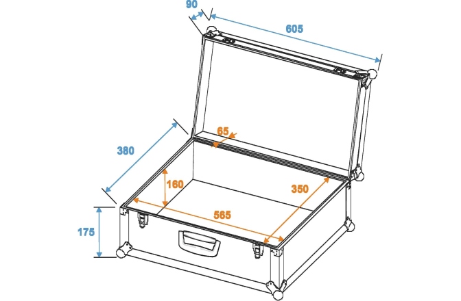 Flightcase universal Roadinger Universal Case Tour Lock Pro black