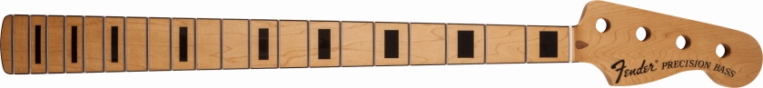 Fender Precision Bass Neck 20 Medium Jumbo Frets Block Inlay - Maple
