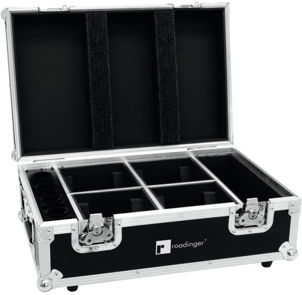 Roadinger Flightcase 4x AKKU TL-3 Trusslight QuickDMX with charging function