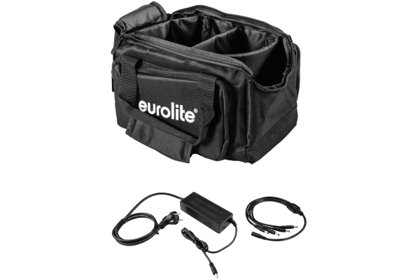 Eurolite Set SB-14 Soft-Bag + Charger 4x AKKU Flat Light 1