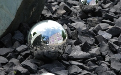 Glob decorativ Europalms Deco Ball 10cm, silver 4x