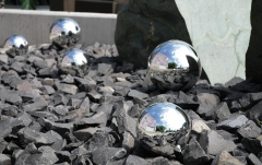 Glob decorativ Europalms Deco Ball 10cm, silver 4x