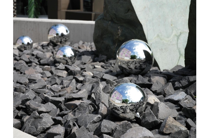 Glob decorativ Europalms Deco Ball 10cm, silver 4x