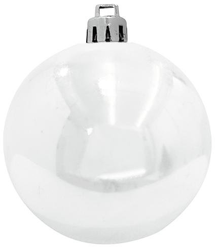 Europalms Deco Ball 10cm, white 4x