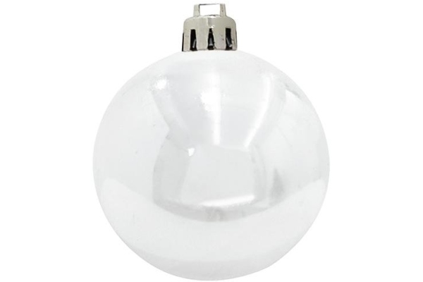 Deco Ball 7cm, white 6x