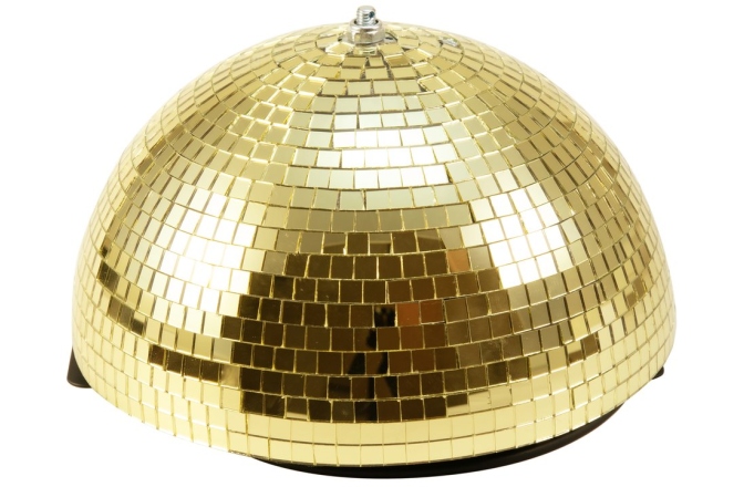 Glob Disco Eurolite Half Mirror Ball 30cm gold motorized