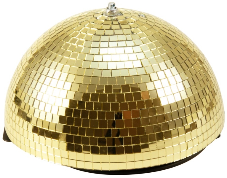 Eurolite Half Mirror Ball 30cm gold motorized