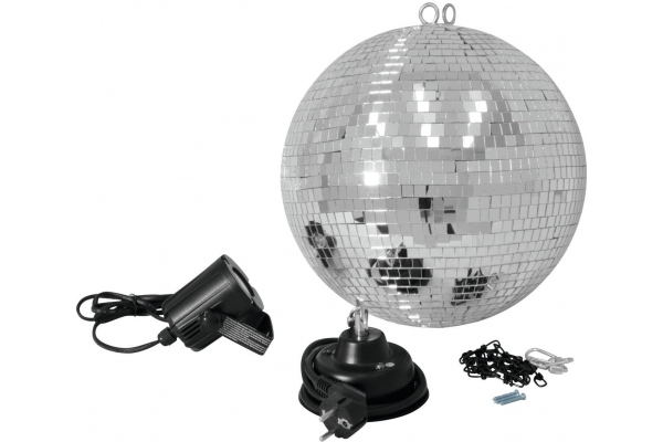 Mirror Ball Set 30cm with LED Spot