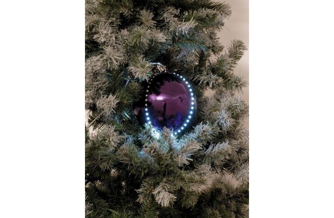Glob plastic LED Europalms LED Snowball 8cm, purple 5x