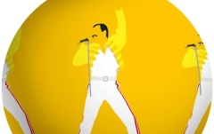 Glod de Crăciun No brand Christmas Bauble Freddie Mercury Yellow