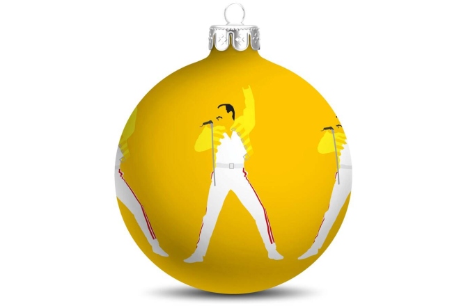 Glod de Crăciun No brand Christmas Bauble Freddie Mercury Yellow