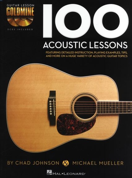 GUITAR LESSON GOLDMINE 100 ACOUSTIC LESSONS GTR BK/2CD