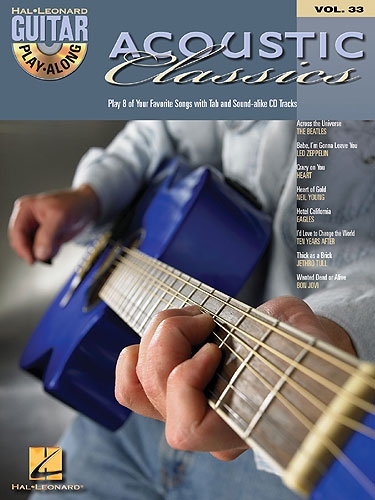 GUITAR PLAY-ALONG VOLUME 33  ACOUSTIC CLASSICS GTR BOOK/CD