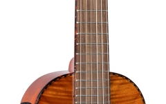 Guitarlele Ortega Timber Series Guitarlele - Flamed Mahogany + Bag