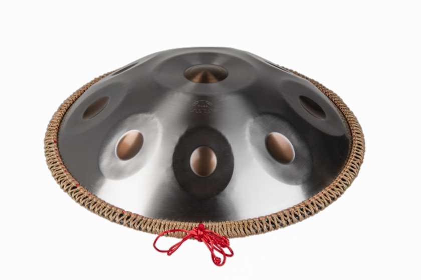 Tuga Handpan 9 note 432 Hz Silver Golden eyes