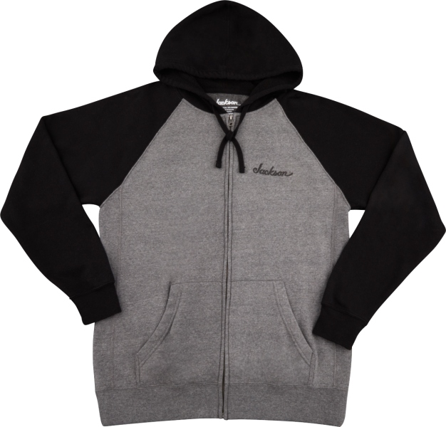 Jackson Zip Hoodie Black and Gray S