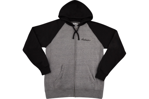 Jackson Zip Hoodie Black and Gray XL