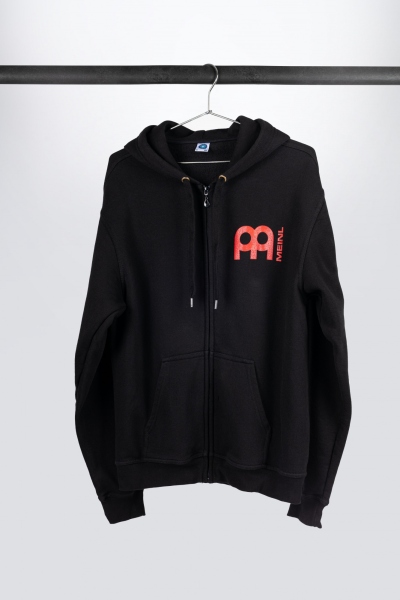 Meinl Black Hooded Jacket With White Metal-Fork Logo On Back