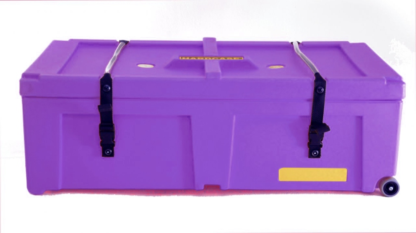 Hardcase Hardware Case - purple with 2 wheels