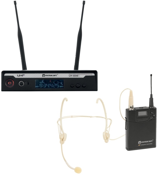 Relacart Set UR-222S Bodypack with HM-600S Headset