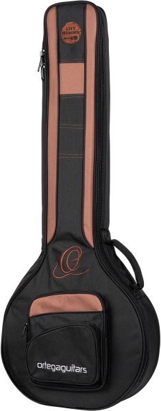 Ortega Pro Series Lefty Banjo Bag - Black/Brown