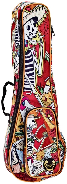 Ortega KEIKI Gigbag for Concert Ukuleles with Shoulder Straps - El Muerto