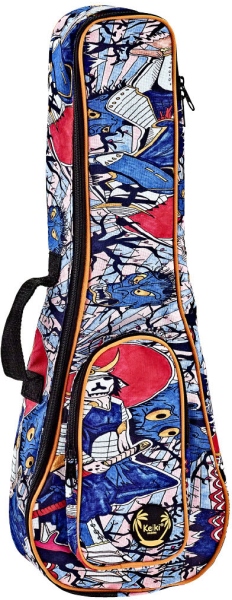 Ortega KEIKI Gigbag for Concert Ukuleles with Shoulder Straps - Samurai