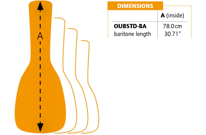Husă Ukulele Ortega Economy Series Baritone-Ukulele-Bag - Black/Orange