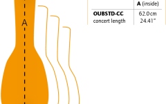 Husă Ukulele Ortega Economy Series Concert-Ukulele-Bag - Black/Orange