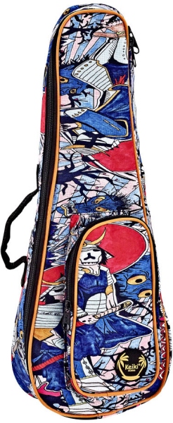 Ortega KEIKI Gigbag for Soprano Ukuleles with Shoulder Straps - Samurai